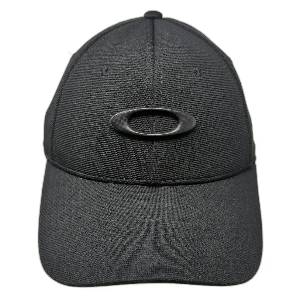 Oakley Baseball Cap Black M Performance Flex Carbon Fiber Icon Curved Brim hat